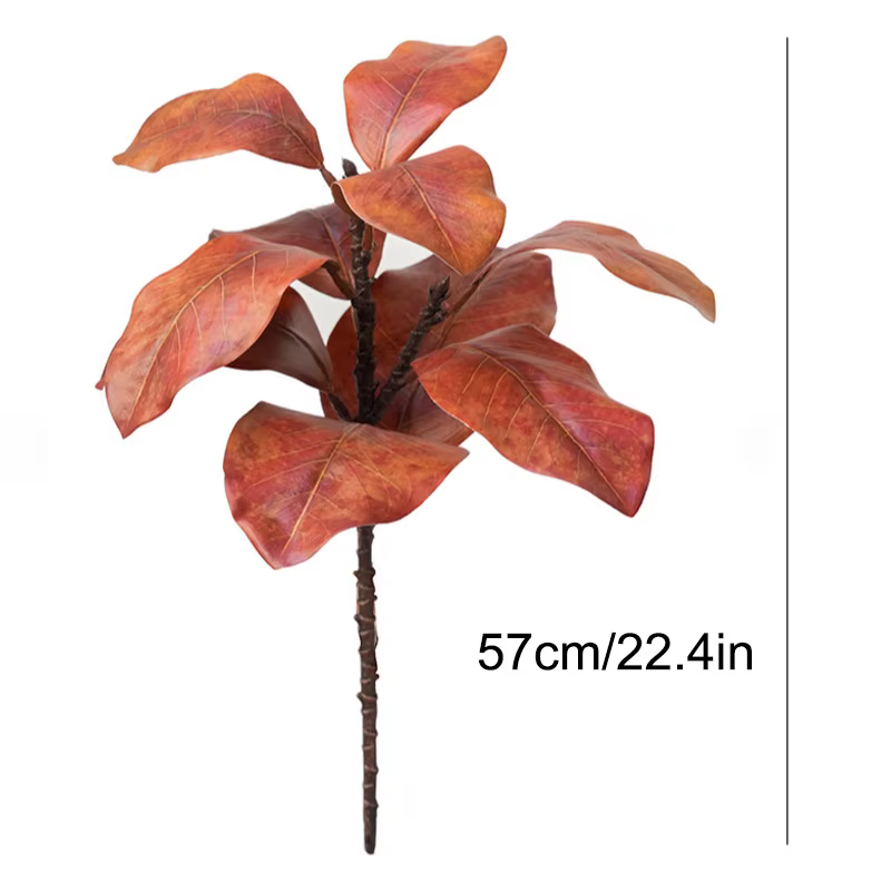 1 pièce Plante artificielle feuille de magnolia