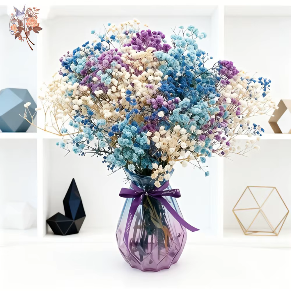 Bouquet de fleurs séchées naturelles colorées pour bébé