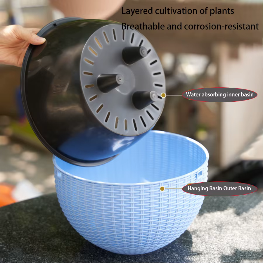 Pot de fleurs suspendu en plastique