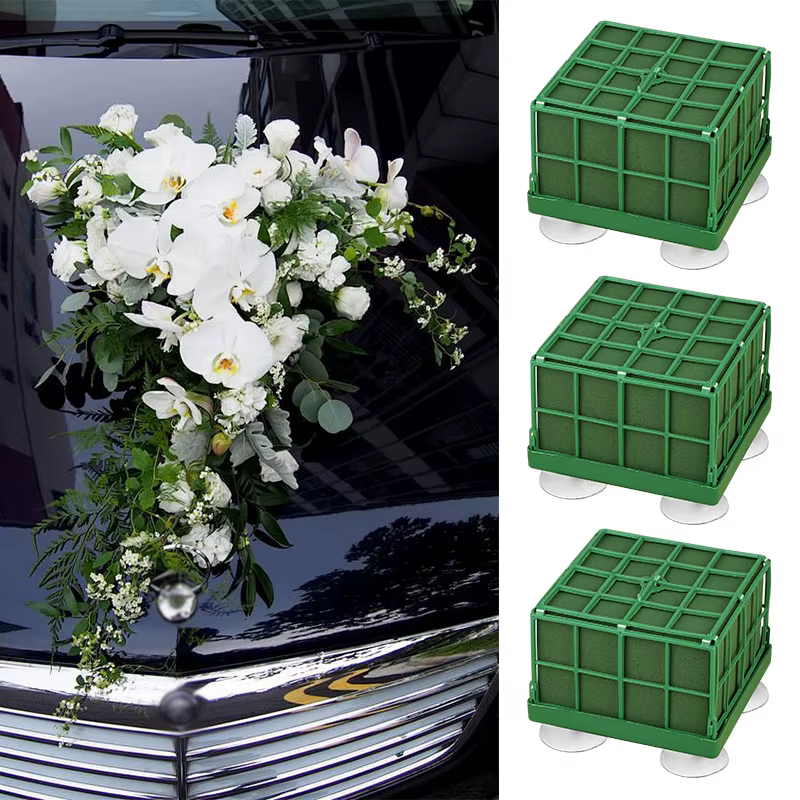 Blocs carrés en mousse florale avec ventouse