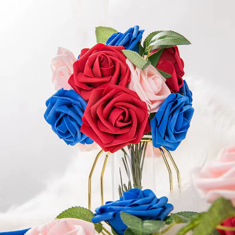 Roses artificielles en mousse