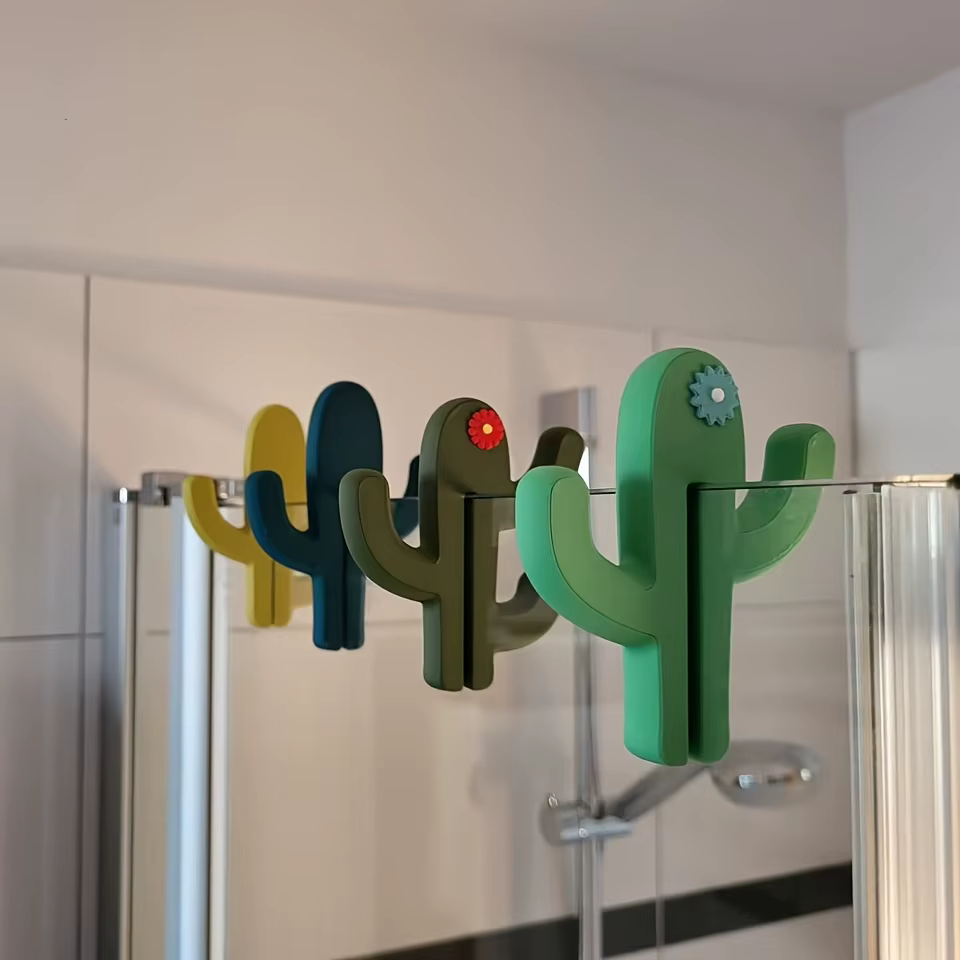 Support de rangement de salle de bain en forme de cactus