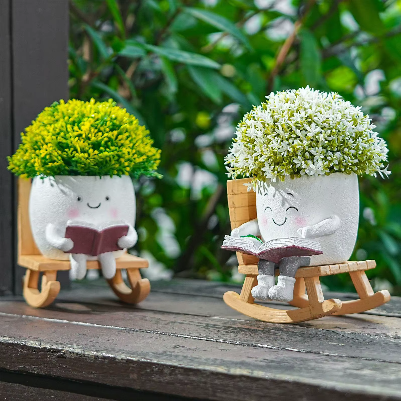 Pot de fleurs suspendu en résine