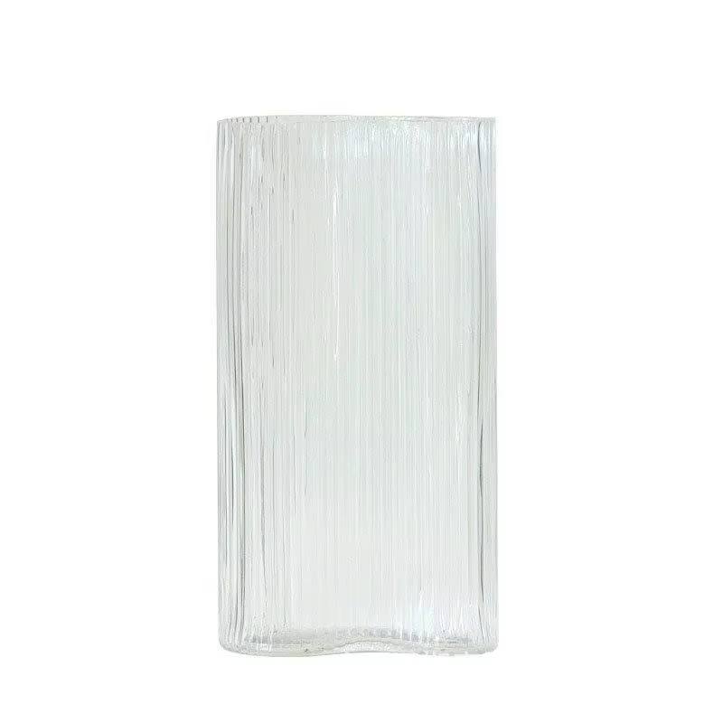 Vase en verre à Grain Vertical de grand diamètre