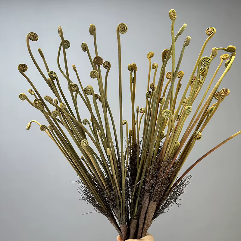 Nouvelles plantes artificielles de germes de fougère floquées pour la maison décor de Table de mariage fleur