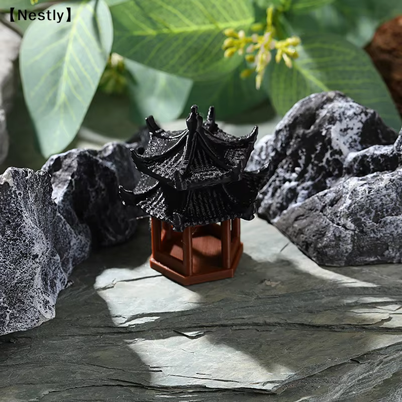 Mini statue de pagode, décoration de jardin féerique