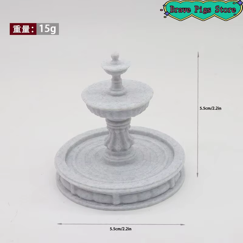 Fontaine d'extérieur européenne pour maison de poupée