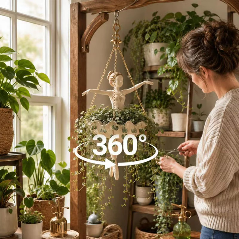Porte-fleurs en résine pour plantes d'intérieur