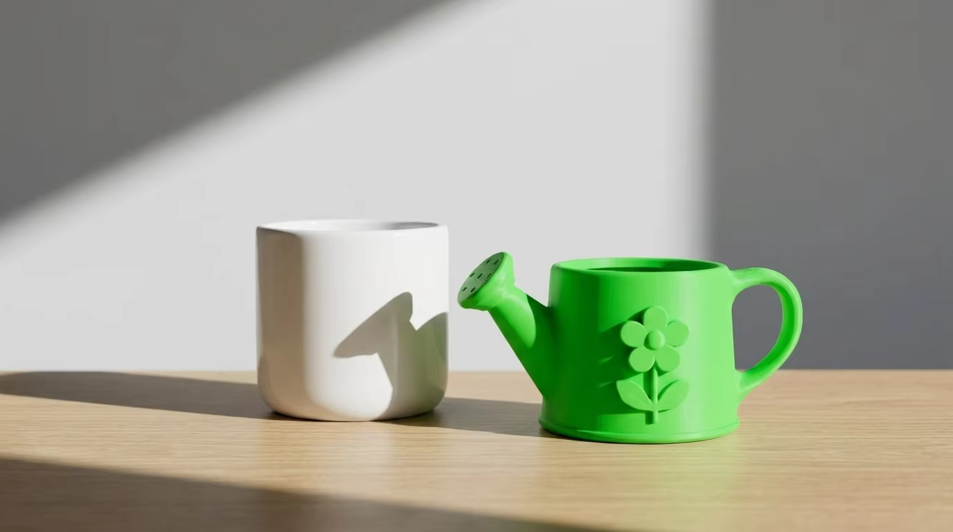 Mini arrosoir, pot à fleurs mignon avec motif en relief