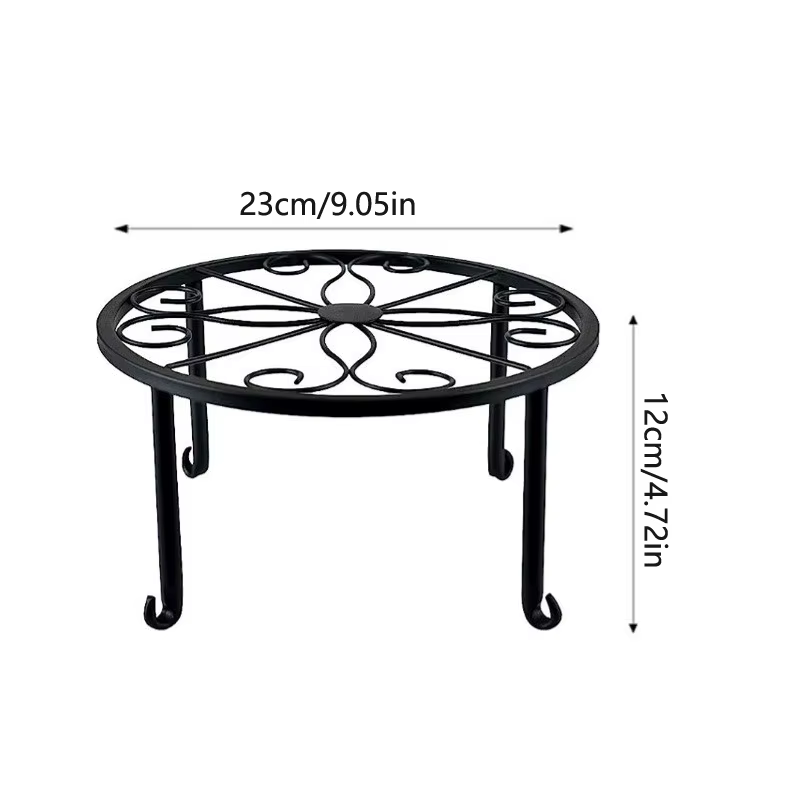 Support de fleurs en fer à pot unique sur pied, support de fleurs d'intérieur pour balcon, support pour pot de fleurs