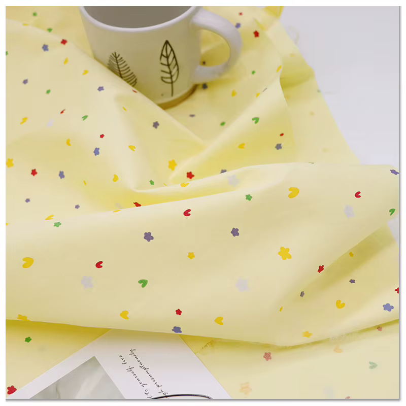 160 cm * 50 cm point fleur pure sergé coton tissu imprimé tissu bricolage coton jaune tissu