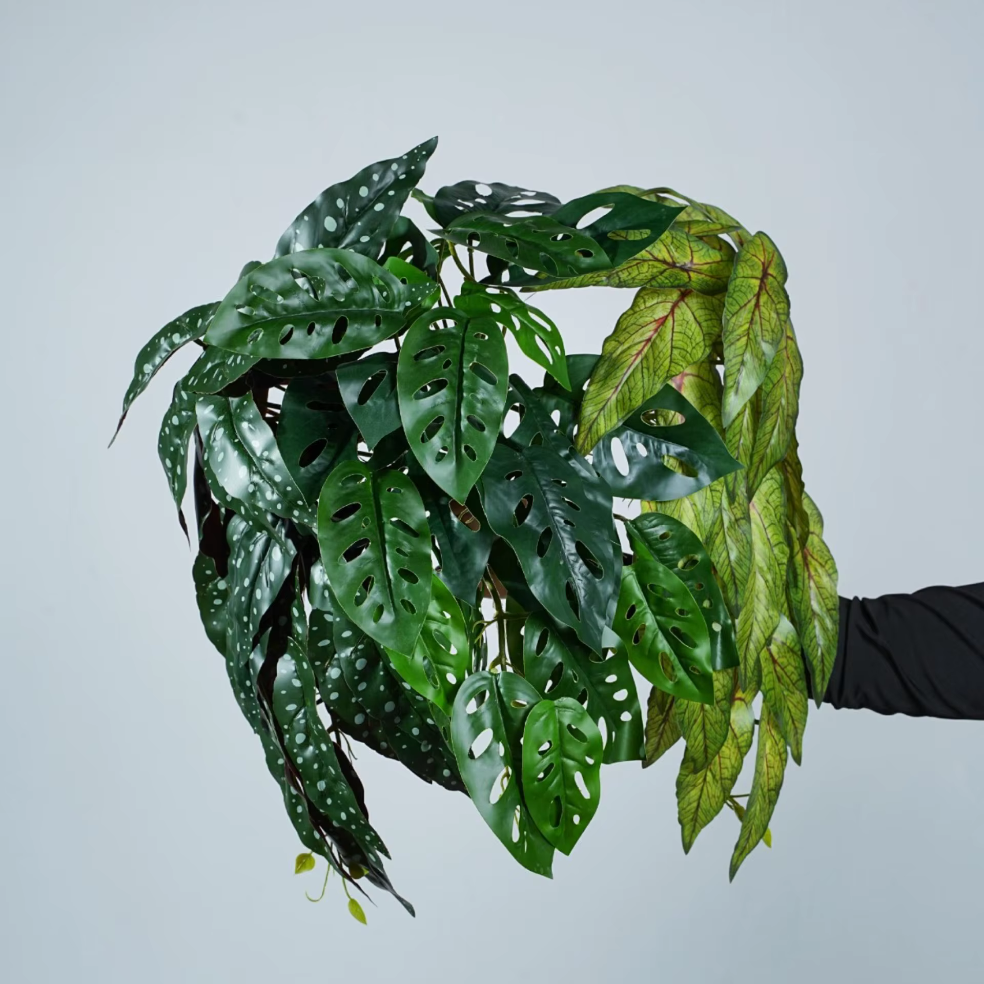 Feuille de Caladium Monstera artificielle de 20 pouces