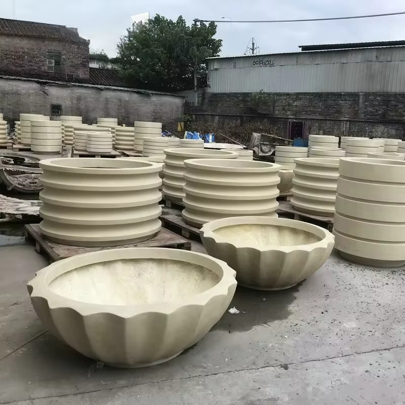 Pot de fleurs en grès, vase décoratif de jardin