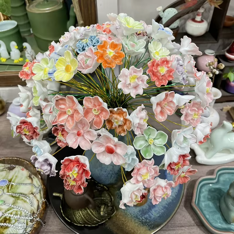 Fleurs en céramique Jingdezhen haute température