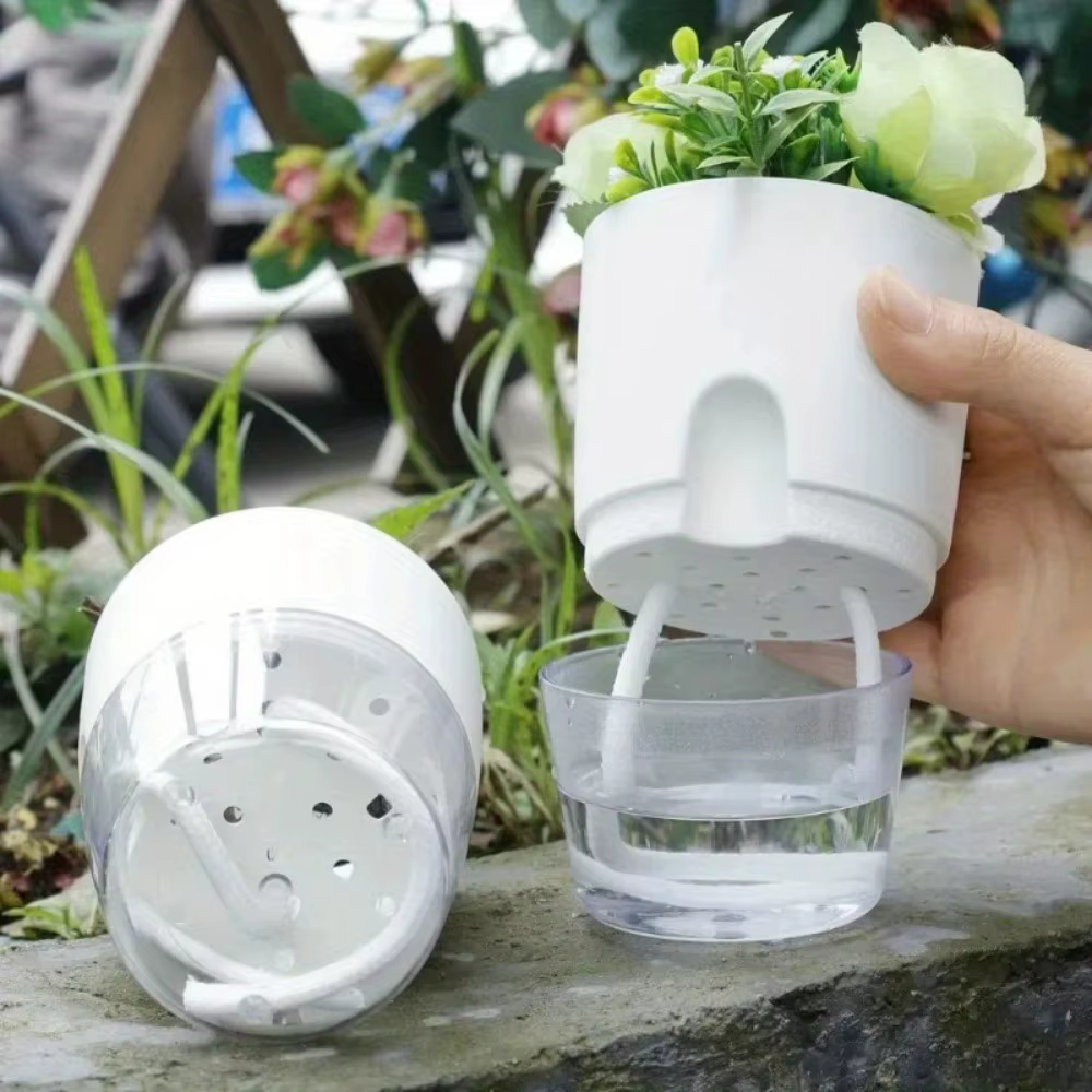 Pot de fleur en plastique auto-arrosage