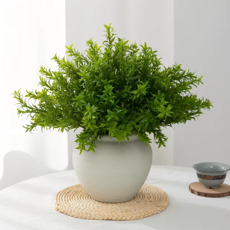 10 pièces de plantes vertes artificielles en plastique