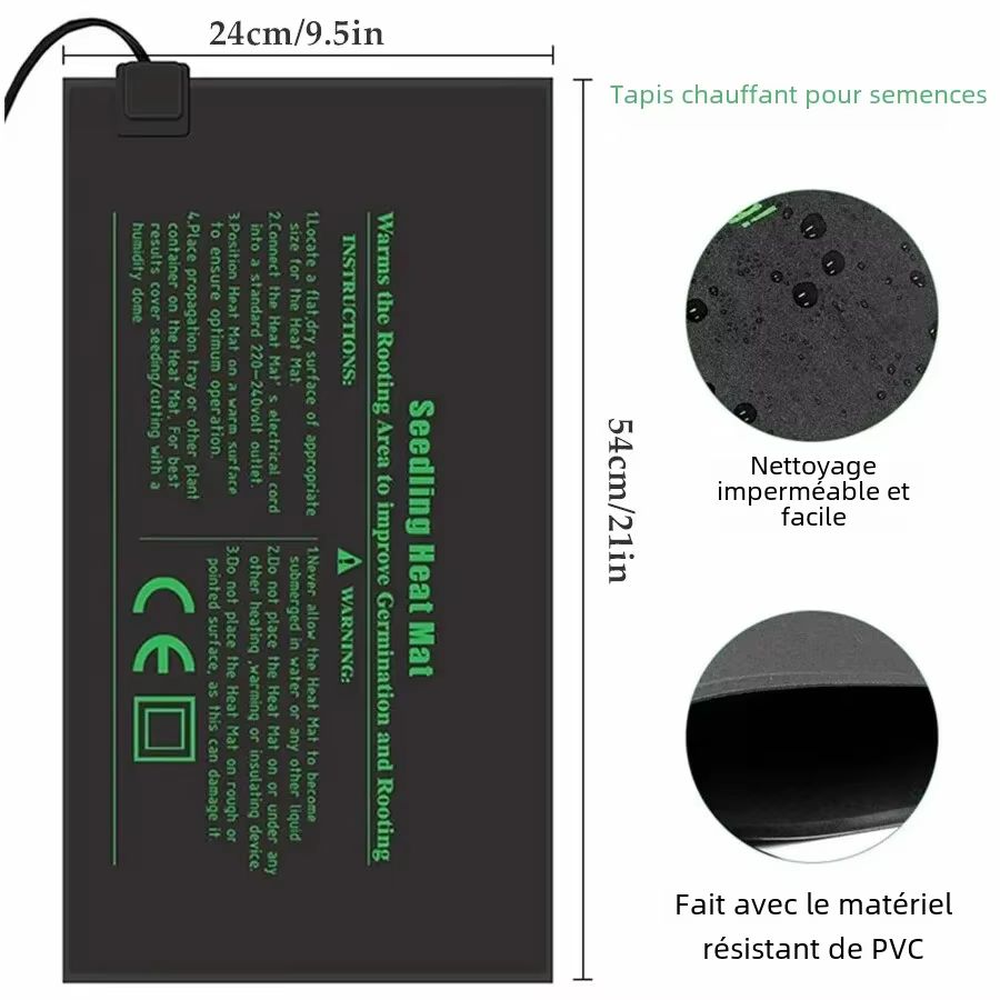Tapis chauffant pour semis