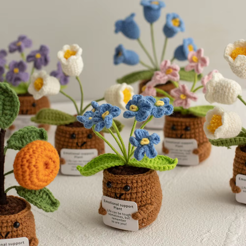 Jolies fleurs tricotées