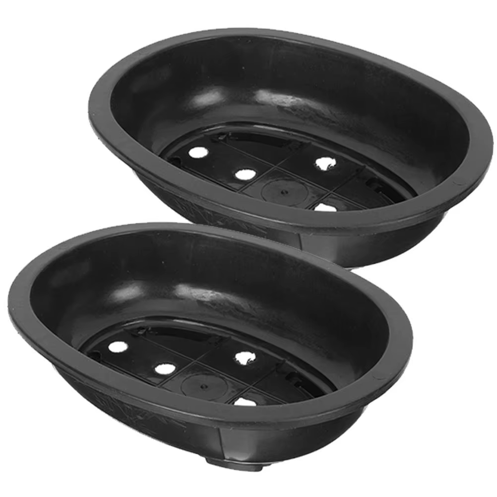 Lot de 2 pots de fleurs en plastique