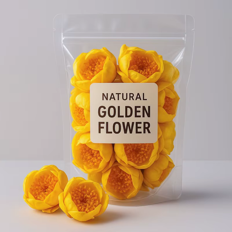 Fleur sèche de camélia naturelle de qualité supérieure