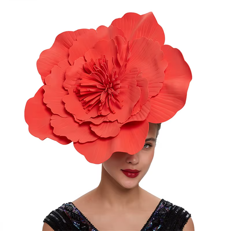 Femmes grande fleur bandeau de cheveux arc fascinateur chapeau coiffure maquillage de mariée bal Photo Shoot