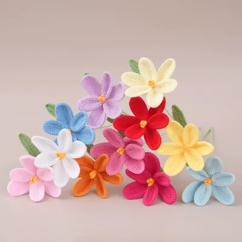 Bouquet de tulipes artificielles en Crochet