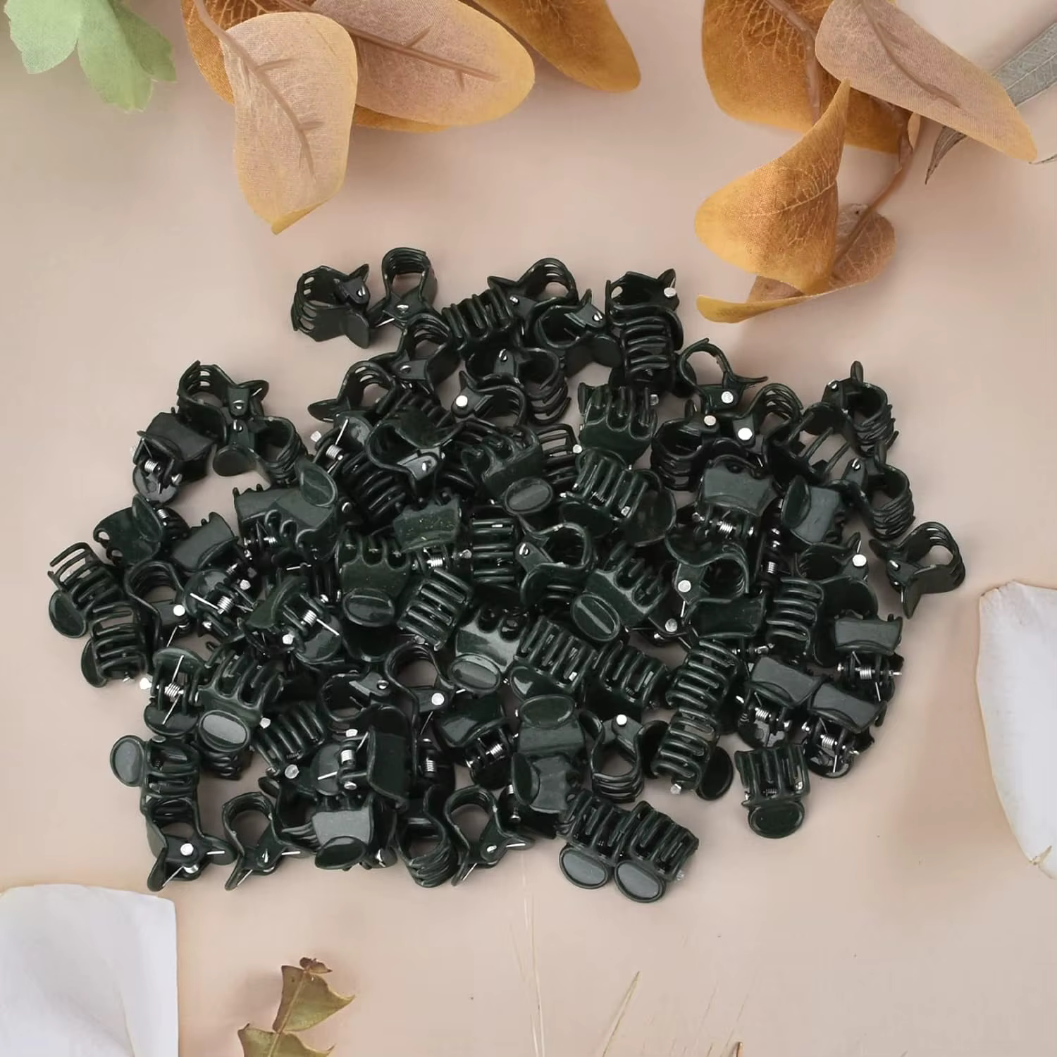 10/50/100 PIÈCES Pinces de Soutien Végétales Vert Foncé à 6 Griffes pour Orchidées