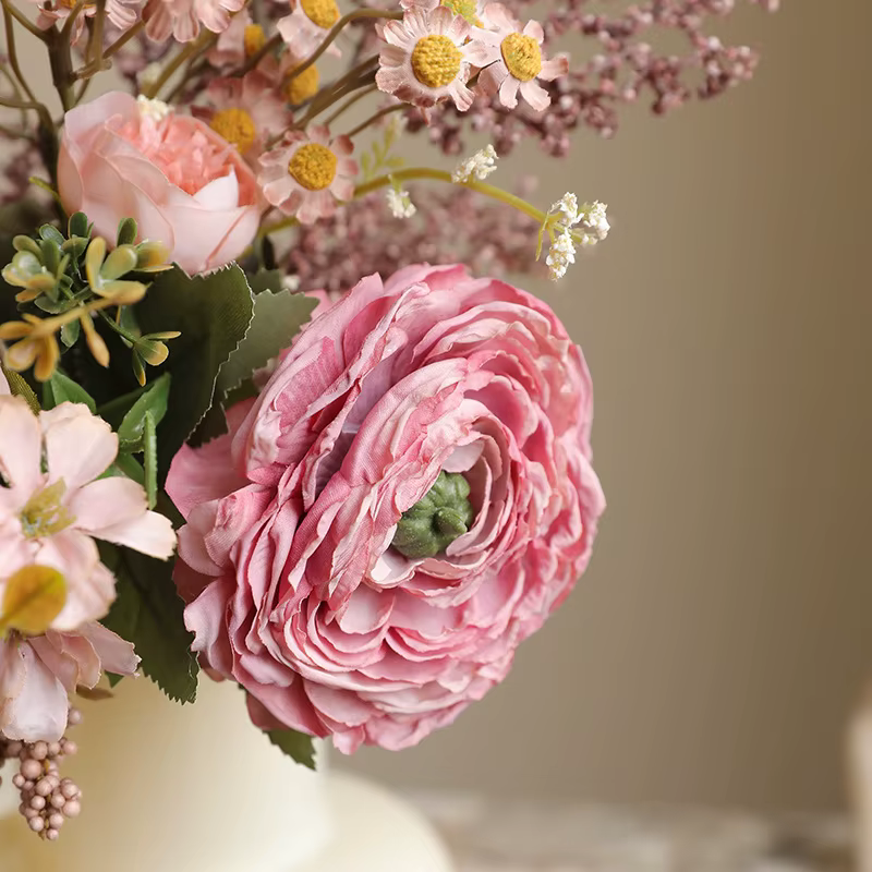 41CM Jiao Bian Lu Lian Qing Ren Cao faux Bouquet de fleurs rétro décoration de la maison