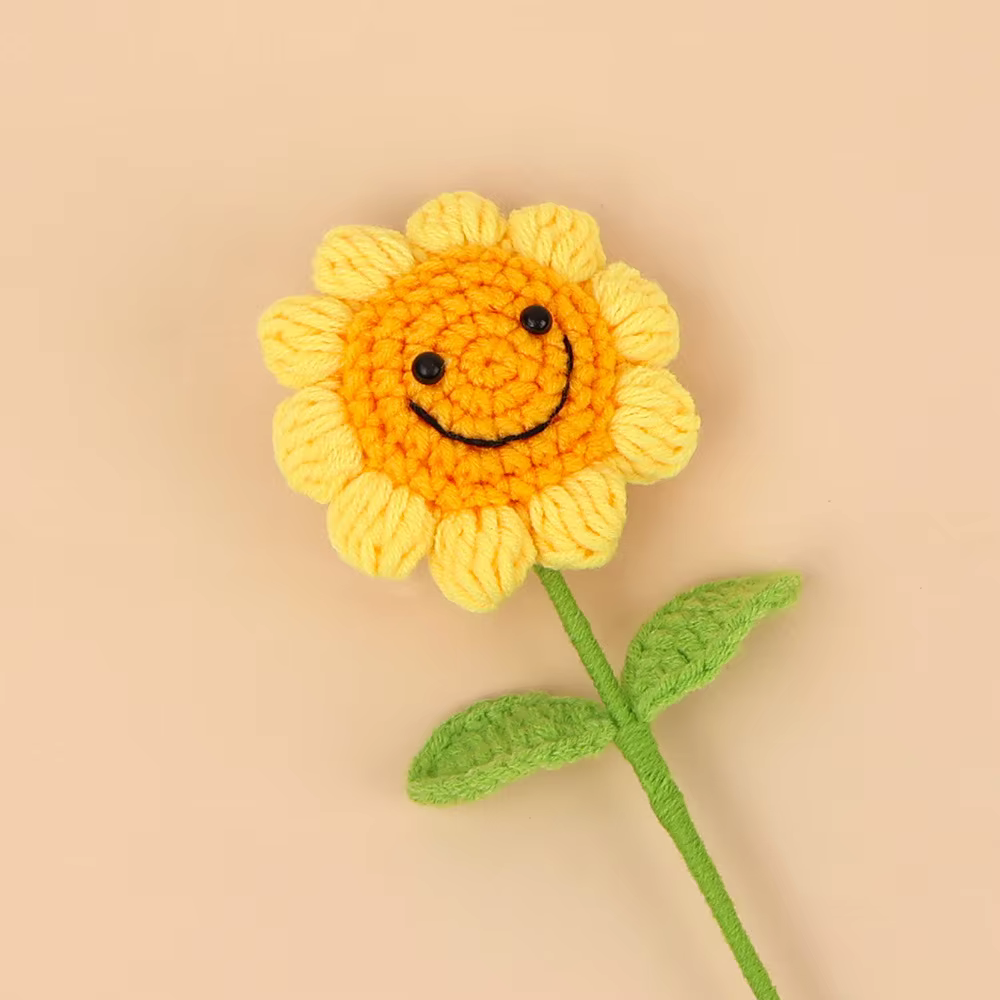 Bouquet de tournesols au crochet