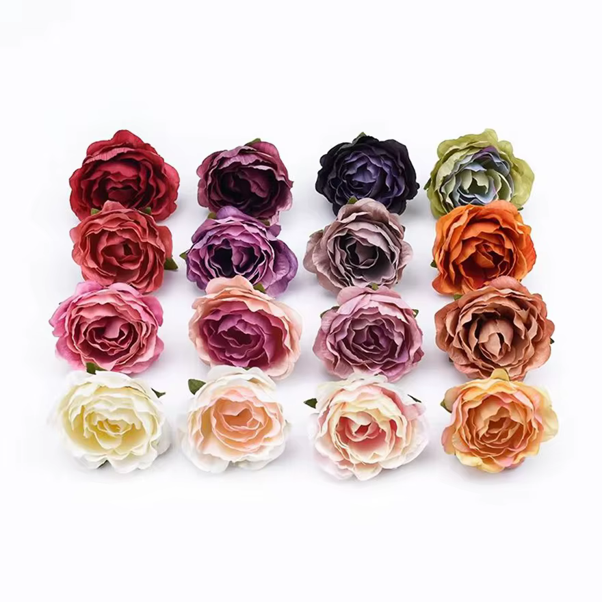 Fleurs artificielles multicolores