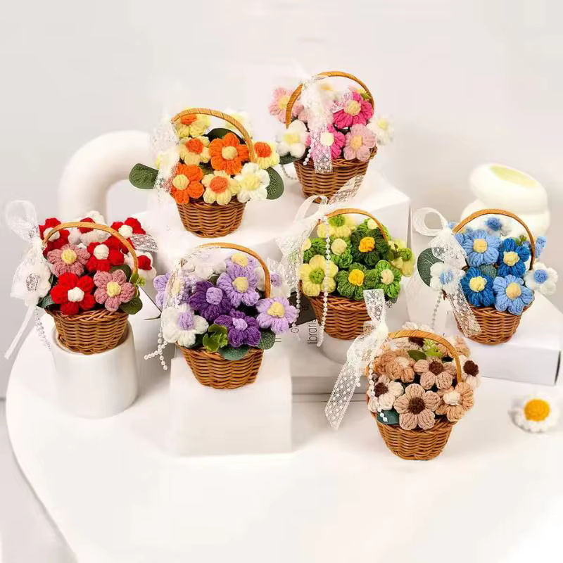 1 bouquet de fleurs au crochet fait main