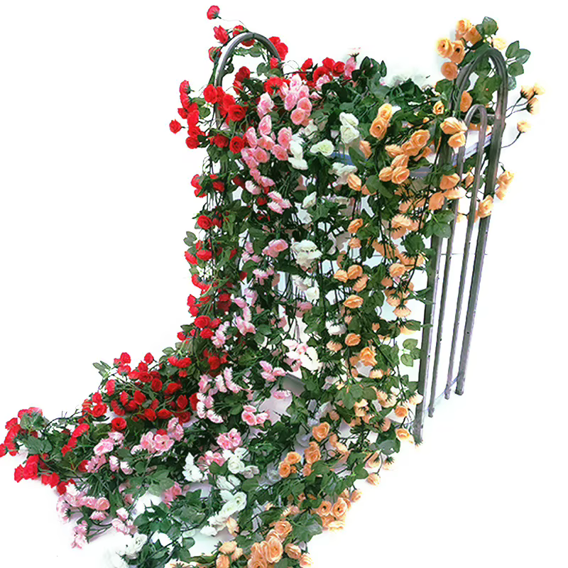 Guirxiété de roses artificielles de 1.8m