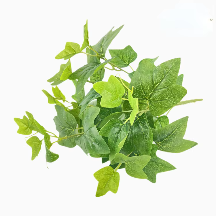 Plante verte artificielle fausse fleur jaune Ginkgo