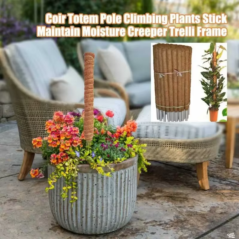 Poteau Totem en coco pour plantes grimpantes