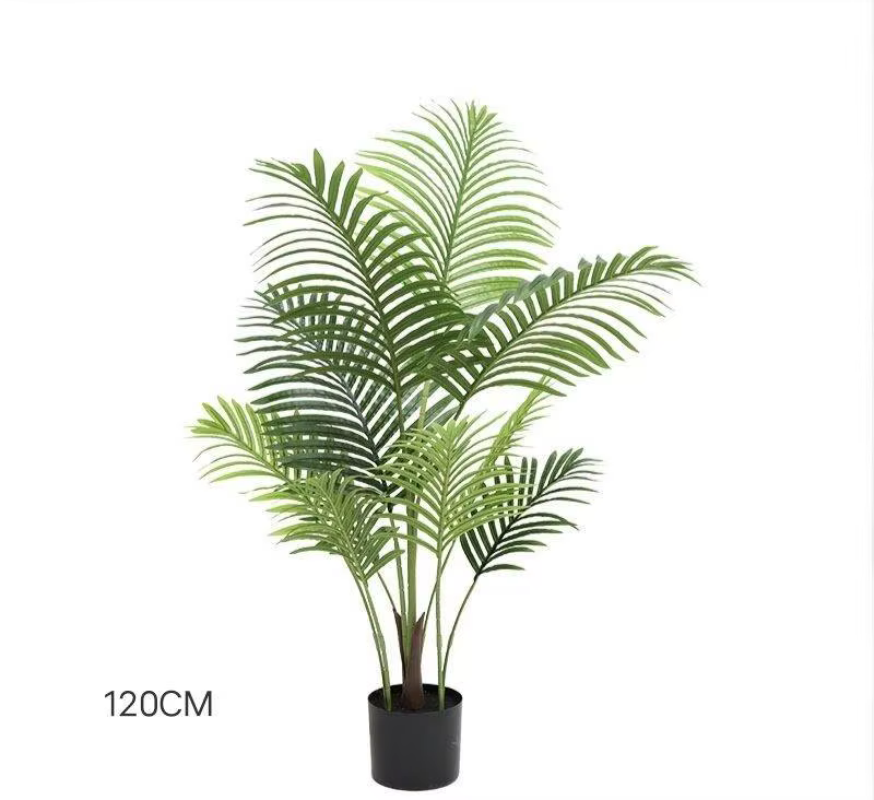 Décor de salon feuilles Hawaii Kwai arbre palmier fleurs en plastique plantes artificielles