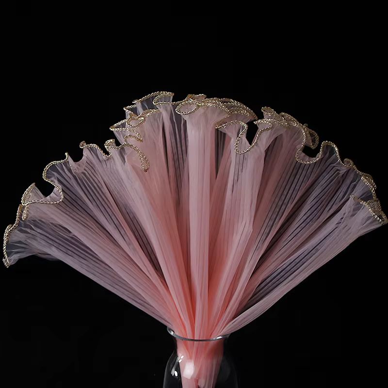 Phnom Penh Edge Wave Pearl Tulle Flower Wrapping Net Floral Bouquet Inner Lining Material Gift Box DIY Sewing Supplies Craft Pa