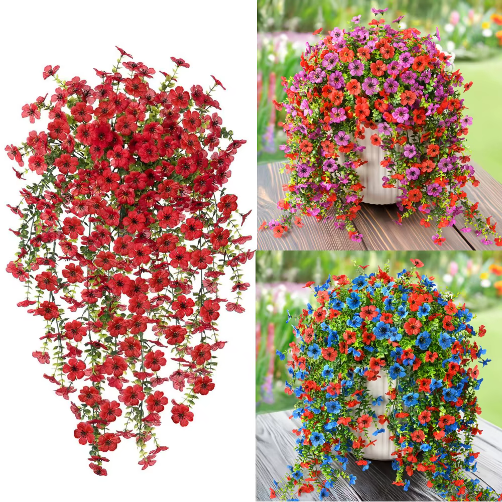 Plantes de fleurs artificielles suspendues