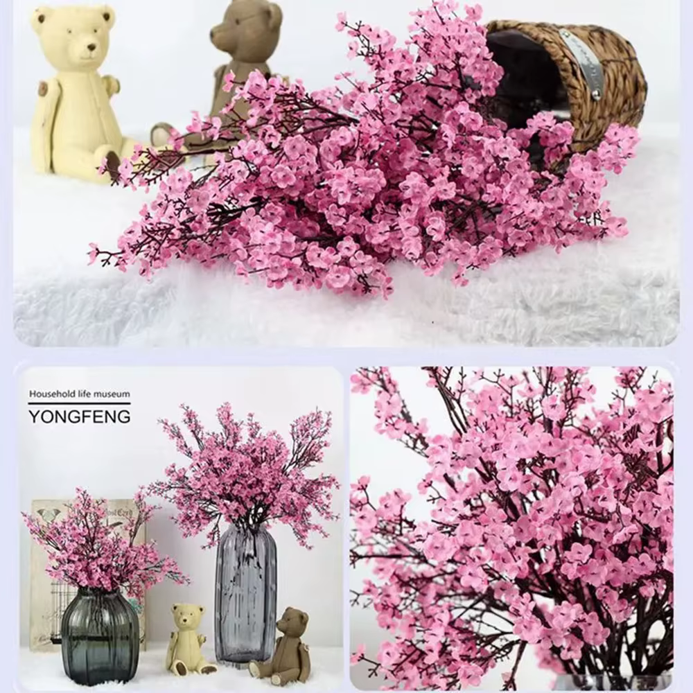 Fleurs artificielles roses
