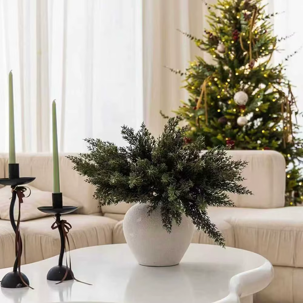 Plante artificielle Feuilles De Noël Arbre Partie Maison Chambre Décoration De Table En Plein Air Cour Jardin Matériel De Mariage Fleur Bricolage Cadeau Boîte