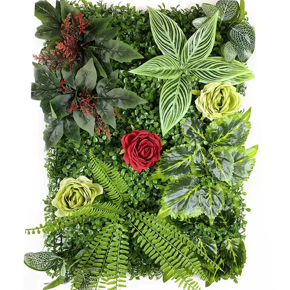 40CM * 60CM plante artificielle feuille feuillage haie herbe tapis verdure panneau décor mur clôture