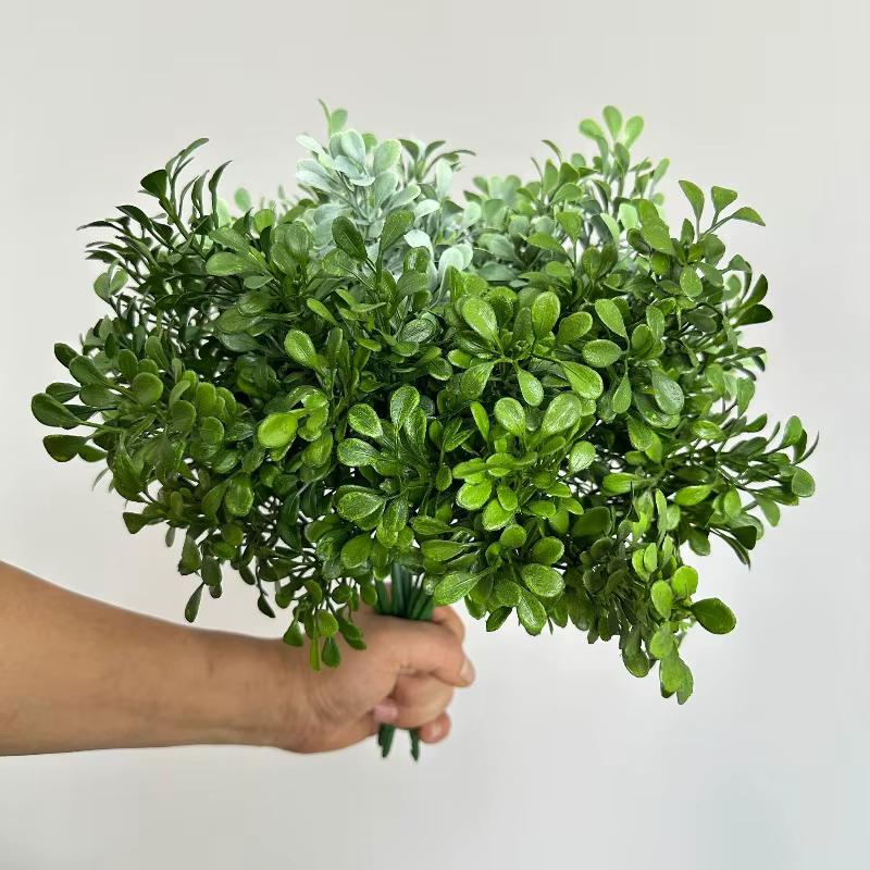 8 pièces de plantes artificielles de type herbe milanaise verte pour mariage
