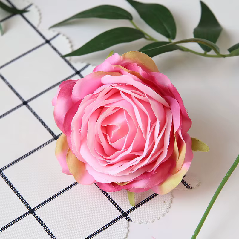 10 pièces Roses en soie fleur hortensia pivoine bricolage fleurs mur maison mariage décoration couronne Scrapbooking