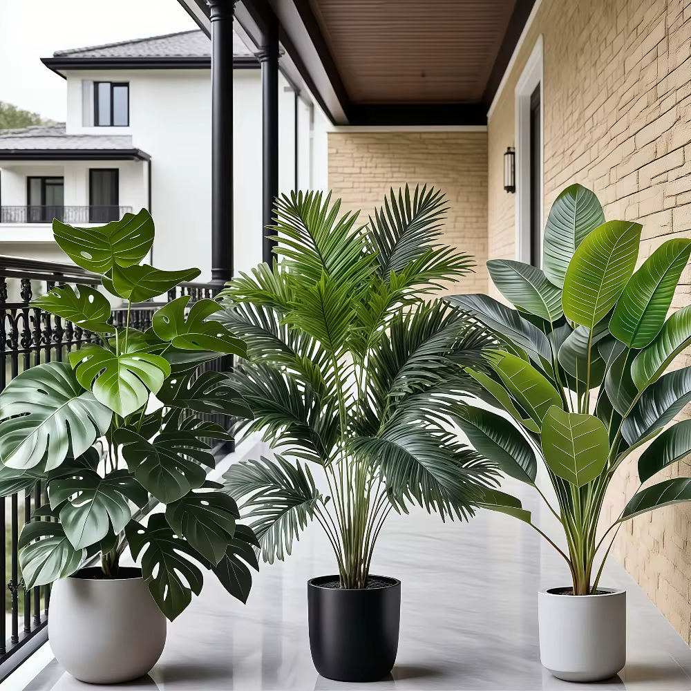 Grande plante artificielle de palmier Areca avec 36 feuilles