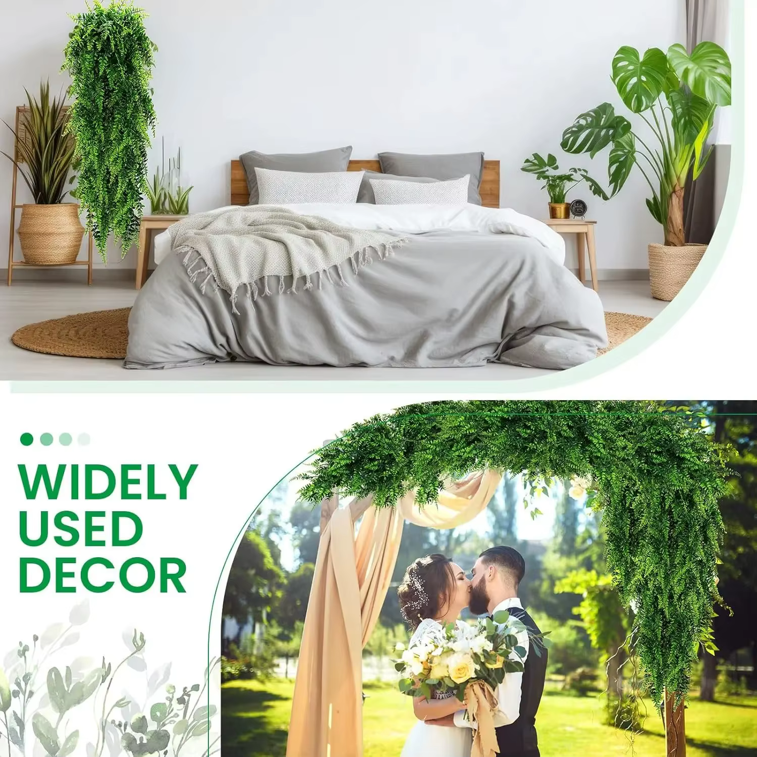 1 pièce de plante artificielle murale en herbe persane