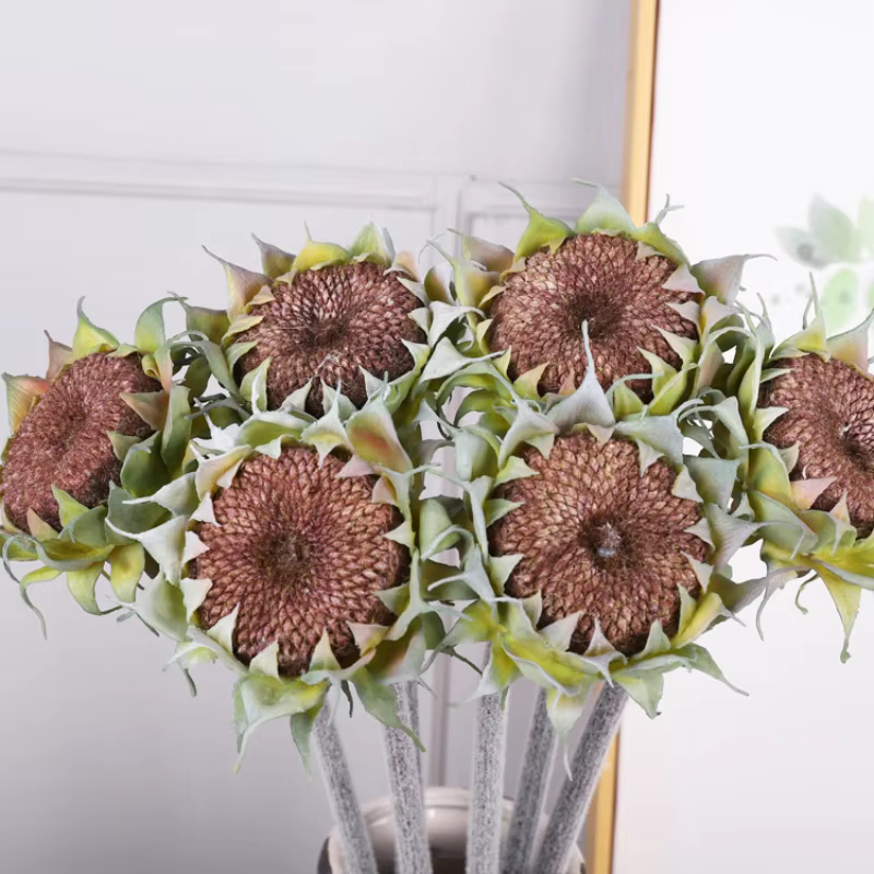 Fleur artificielle de tournesol avec tiges