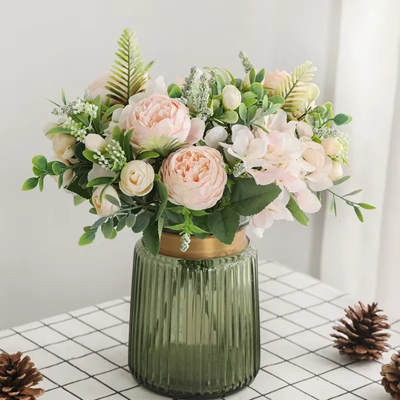 1 Bouquet de pivoines en soie