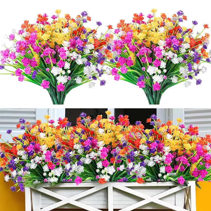 Fleur artificielle, herbe de printemps