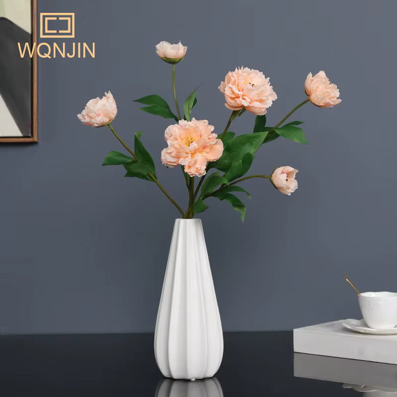 Bouquet de fleurs artificielles pivoines