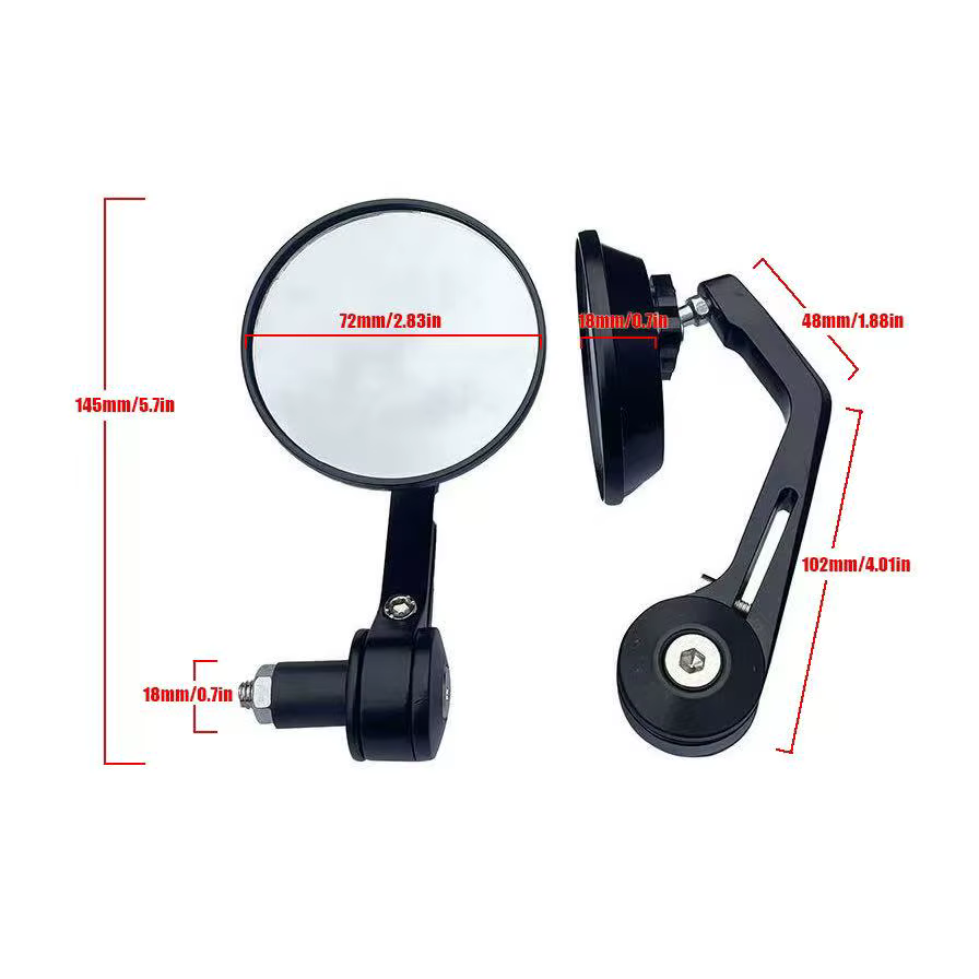 Accessoires de Moto 7/8 "rétroviseurs arrière d'extrémité de barre ronde pour café Racer Moto rétroviseurs latéraux Moto Scooters rétroviseur