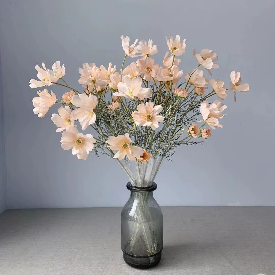 Camomiles fleur artificielle en soie 60cm marguerite blanche fausses fleurs chambre mariage maison décorations de Table fête bricolage Bouquet cadeaux 1 pièces